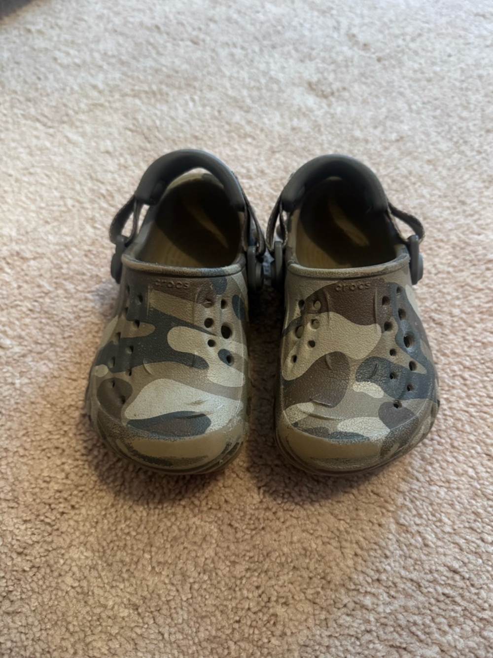 CROCS Kids Camo Classic Clog in Green and Brown